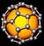 c60 fullerene containing orange ball